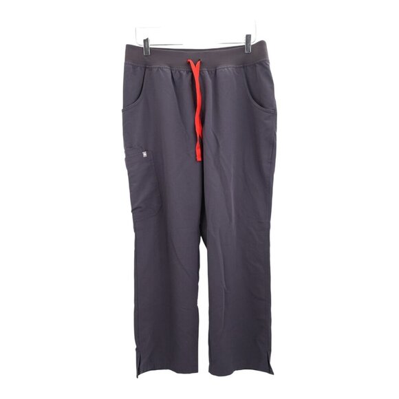 Figs Scrub Pants Kade Cargo Bottoms Utility Nursing Medical Large Petite Gray - Picture 1 of 9